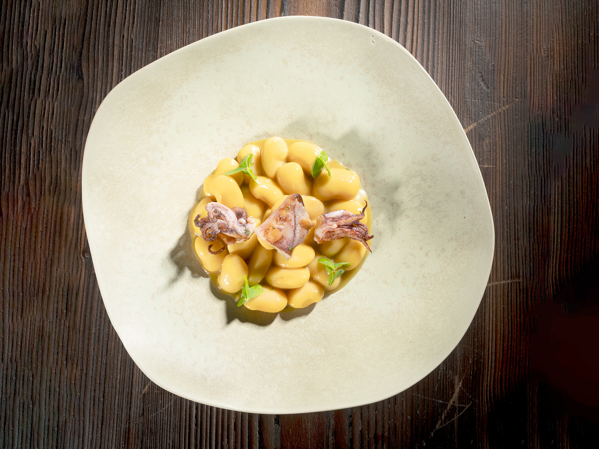 Receta Calamares con alubias