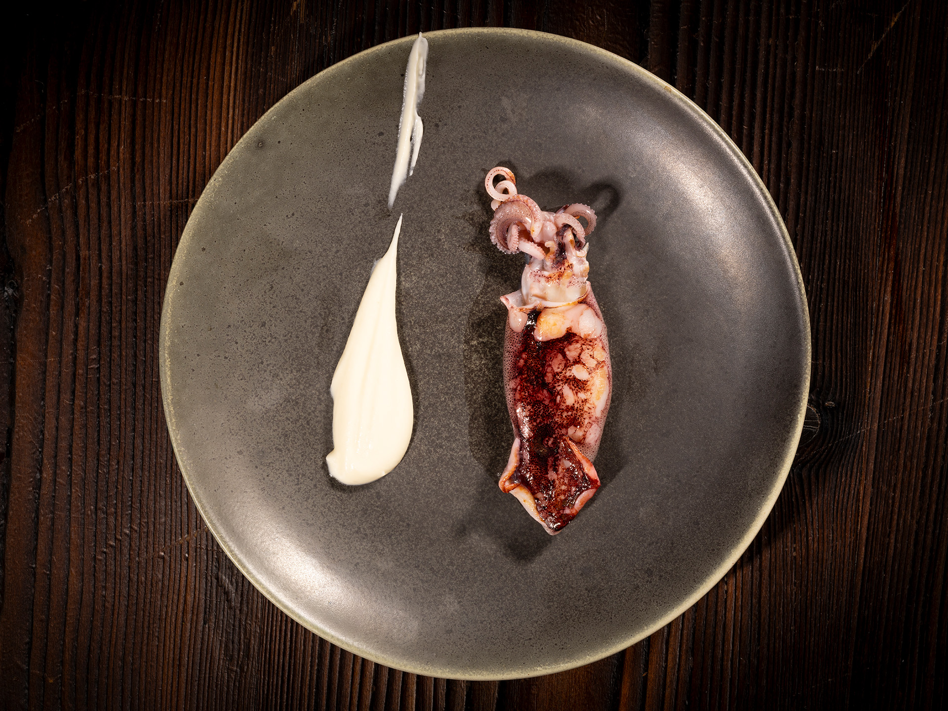 Receta de Chipirón a la plancha sobre mantequilla